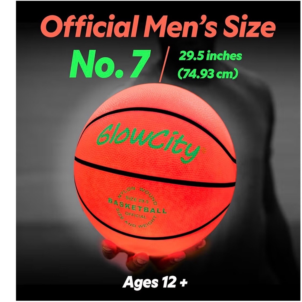 GlowCity Official Size 7 Basketball- LED light up basketball (new)